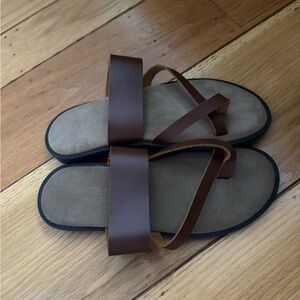 New - Mater Terra Greece Authentic Leather Brown Men’s Sandals 41
